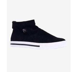 NEW L'AMOUR DES PIEDS Suede Kaila Comfort women Sneaker Booties in black 725 6m3